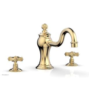 Phylrich 162-40/004 Marvelle 9" Two Cross Handle Widespread/Deck Mounted Roman Tub Faucet in Satin Brass