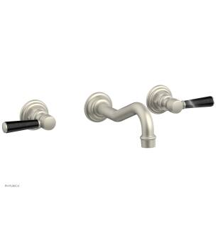 Phylrich 161-58/15B Henri 9 1/2" Two Marble Lever Handle Widespread/Wall Mount Roman Tub Faucet in Brushed Nickel