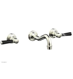 Phylrich 161-58/015 Henri 9 1/2" Two Marble Lever Handle Widespread/Wall Mount Roman Tub Faucet in Satin Nickel