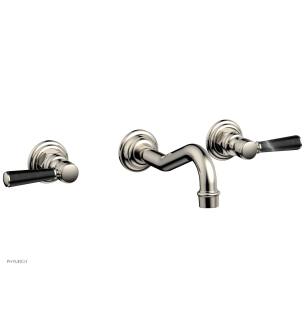 Phylrich 161-58/014 Henri 9 1/2" Two Marble Lever Handle Widespread/Wall Mount Roman Tub Faucet in Polished Nickel