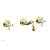 Phylrich 161-56/024 Henri 9 1/2" Two Cross Handle Widespread/Wall Mount Roman Tub Faucet in Satin Gold