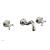 Phylrich 161-56/014 Henri 9 1/2" Two Cross Handle Widespread/Wall Mount Roman Tub Faucet in Polished Nickel