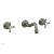 Phylrich 161-56/15A Henri 9 1/2" Two Cross Handle Widespread/Wall Mount Roman Tub Faucet in Pewter