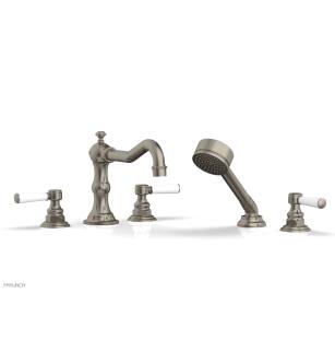 Phylrich 161-49/15A Henri 8 5/8" Three Lever Handle Widespread/Deck Mounted Roman Tub Faucet with Handshower in Pewter