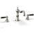 Phylrich 161-42/014 Henri 8 5/8" Two Marble Lever Handle Widespread/Deck Mounted Roman Tub Faucet in Polished Nickel