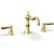 Phylrich 161-41/024 Henri 8 5/8" Two Lever Handle Widespread/Deck Mounted Roman Tub Faucet in Satin Gold