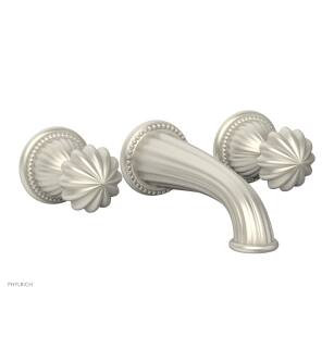 Phylrich K1361/15B Georgian & Barcelona 7 1/2" Two Round Handle Widespread/Wall Mount Roman Tub Faucet in Brushed Nickel
