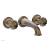 Phylrich K1361/047 Georgian & Barcelona 7 1/2" Two Round Handle Widespread/Wall Mount Roman Tub Faucet in Brass/Antique Brass