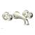 Phylrich K1361/015 Georgian & Barcelona 7 1/2" Two Round Handle Widespread/Wall Mount Roman Tub Faucet in Satin Nickel