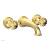 Phylrich K1361/024 Georgian & Barcelona 7 1/2" Two Round Handle Widespread/Wall Mount Roman Tub Faucet in Satin Gold