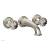Phylrich K1361/014 Georgian & Barcelona 7 1/2" Two Round Handle Widespread/Wall Mount Roman Tub Faucet in Polished Nickel