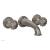 Phylrich K1361/15A Georgian & Barcelona 7 1/2" Two Round Handle Widespread/Wall Mount Roman Tub Faucet in Pewter