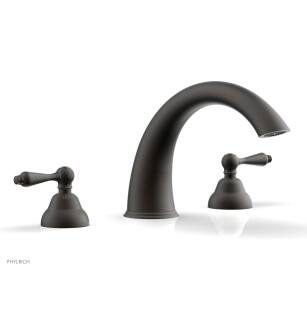 Phylrich D1200T/10B Revere & Savannah 11 1/2" Two Straight Lever Handle Widespread/Deck Mounted High Spout Roman Tub Faucet in Distressed Bronze/Oil Rubbed Bronze