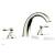Phylrich D1200T/015 Revere & Savannah 11 1/2" Two Straight Lever Handle Widespread/Deck Mounted High Spout Roman Tub Faucet in Satin Nickel