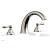 Phylrich D1200T/014 Revere & Savannah 11 1/2" Two Straight Lever Handle Widespread/Deck Mounted High Spout Roman Tub Faucet in Polished Nickel