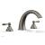 Phylrich D1200T/15A Revere & Savannah 11 1/2" Two Straight Lever Handle Widespread/Deck Mounted High Spout Roman Tub Faucet in Pewter