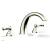 Phylrich D1202T/15A Revere & Savannah 11 3/8" Two Curved Lever Handle Widespread/Deck Mounted High Spout Roman Tub Faucet in Satin Nickel