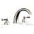 Phylrich D1202T/015 Revere & Savannah 11 3/8" Two Curved Lever Handle Widespread/Deck Mounted High Spout Roman Tub Faucet in Polished Nickel