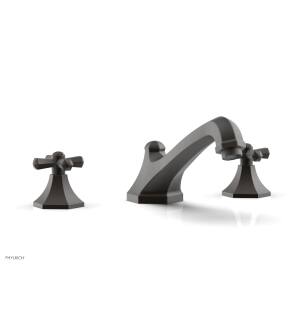 Phylrich K1171V/10B Le Verre & La Crosse 12" Two Cross Handle Widespread/Deck Mounted Roman Tub Faucet in Distressed Bronze/Oil Rubbed Bronze