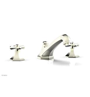 Phylrich K1171V/015 Le Verre & La Crosse 12" Two Cross Handle Widespread/Deck Mounted Roman Tub Faucet in Satin Nickel