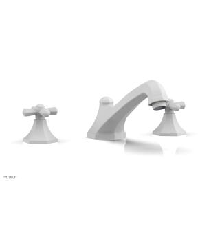 Phylrich K1171V/050 Le Verre & La Crosse 12" Two Cross Handle Widespread/Deck Mounted Roman Tub Faucet in White