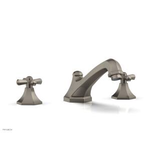 Phylrich K1171V/15A Le Verre & La Crosse 12" Two Cross Handle Widespread/Deck Mounted Roman Tub Faucet in Pewter