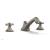 Phylrich K1171V/15A Le Verre & La Crosse 12" Two Cross Handle Widespread/Deck Mounted Roman Tub Faucet in Pewter