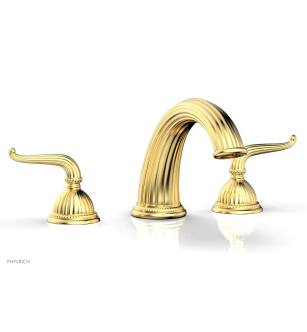 Phylrich K1141P/024 Georgian & Barcelona 12" Two Lever Handle Widespread/Deck Mounted Roman Tub Faucet in Satin Gold