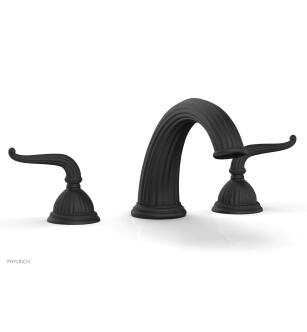 Phylrich K1141P/040 Georgian & Barcelona 12" Two Lever Handle Widespread/Deck Mounted Roman Tub Faucet in Black