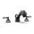 Phylrich K1184M/10B Dolphin 9" Two Cut Crystal Lever Handle Widespread/Deck Mounted Roman Tub Faucet in Distressed Bronze/Oil Rubbed Bronze