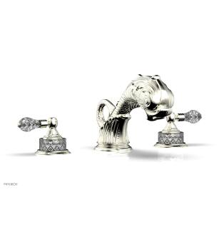 Phylrich K1184M/015 Dolphin 9" Two Cut Crystal Lever Handle Widespread/Deck Mounted Roman Tub Faucet in Satin Nickel