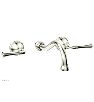 Phylrich 207-56/015 Beaded 8" Two Lever Handle Widespread/Wall Mount Roman Tub Faucet in Satin Nickel