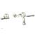 Phylrich 207-56/015 Beaded 8" Two Lever Handle Widespread/Wall Mount Roman Tub Faucet in Satin Nickel