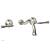 Phylrich 207-56/014 Beaded 8" Two Lever Handle Widespread/Wall Mount Roman Tub Faucet in Polished Nickel