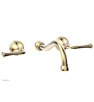 Phylrich 207-56/004 Beaded 8" Two Lever Handle Widespread/Wall Mount Roman Tub Faucet in Satin Brass