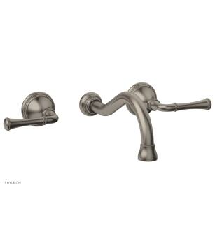 Phylrich 207-56/15A Beaded 8" Two Lever Handle Widespread/Wall Mount Roman Tub Faucet in Pewter