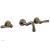 Phylrich 161-57/047 Henri 9 1/2" Two Lever Handle Widespread/Wall Mount Roman Tub Faucet in Brass/Antique Brass