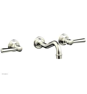 Phylrich 161-57/015 Henri 9 1/2" Two Lever Handle Widespread/Wall Mount Roman Tub Faucet in Satin Nickel