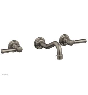 Phylrich 161-57/15A Henri 9 1/2" Two Lever Handle Widespread/Wall Mount Roman Tub Faucet in Pewter