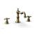 Phylrich 161-40/047 Henri 8 5/8" Two Cross Handle Widespread/Deck Mounted Roman Tub Faucet in Brass/Antique Brass