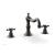 Phylrich 161-40/10B Henri 8 5/8" Two Cross Handle Widespread/Deck Mounted Roman Tub Faucet in Distressed Bronze/Oil Rubbed Bronze