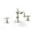 Phylrich 161-40/015 Henri 8 5/8" Two Cross Handle Widespread/Deck Mounted Roman Tub Faucet in Satin Nickel