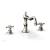 Phylrich 161-40/014 Henri 8 5/8" Two Cross Handle Widespread/Deck Mounted Roman Tub Faucet in Polished Nickel