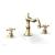 Phylrich 161-40/004 Henri 8 5/8" Two Cross Handle Widespread/Deck Mounted Roman Tub Faucet in Satin Brass