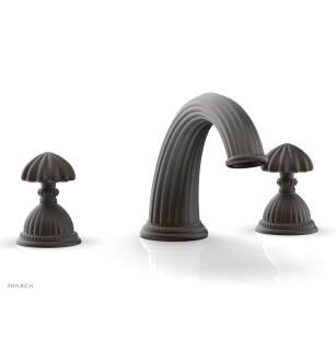 Phylrich K1361P/10B Georgian & Barcelona 12" Two Round Handle Widespread/Deck Mounted Roman Tub Faucet in Distressed Bronze/Oil Rubbed Bronze