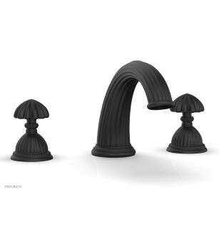Phylrich K1361P/040 Georgian & Barcelona 12" Two Round Handle Widespread/Deck Mounted Roman Tub Faucet in Black