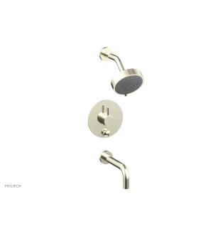 Phylrich 230-29/15B Basic II Lever Handle Pressure Balance Tub and Shower Set in Brushed Nickel