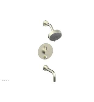 Phylrich 230-29/015 Basic II Lever Handle Pressure Balance Tub and Shower Set in Satin Nickel