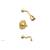 Phylrich 163-26/24B Couronne Cross Handle Pressure Balance Tub and Shower Set in Gold
