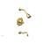 Phylrich 163-26/024 Couronne Cross Handle Pressure Balance Tub and Shower Set in Satin Gold